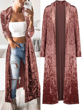 Autumn Velvet Plain Young Thin Coats